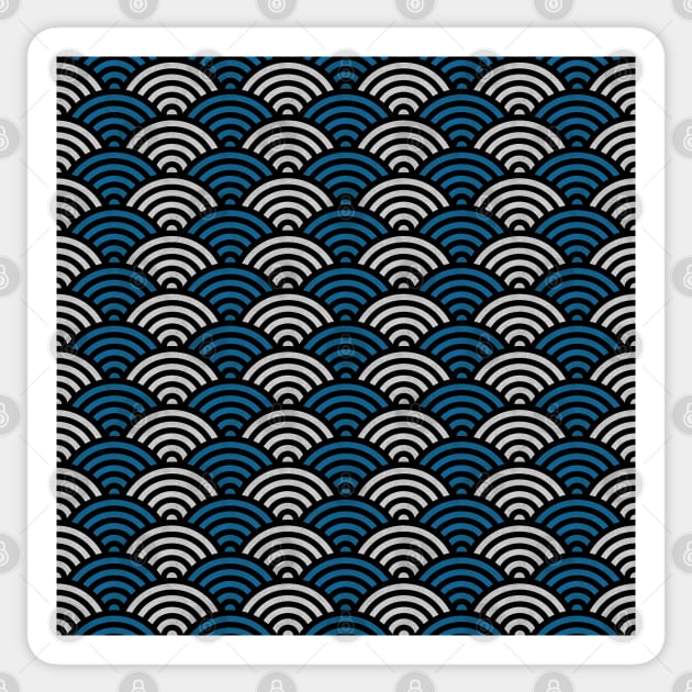 Traditional Japanese Wagara SEIGAIHA - Anime Patterns Sticker by KAIGAME Art